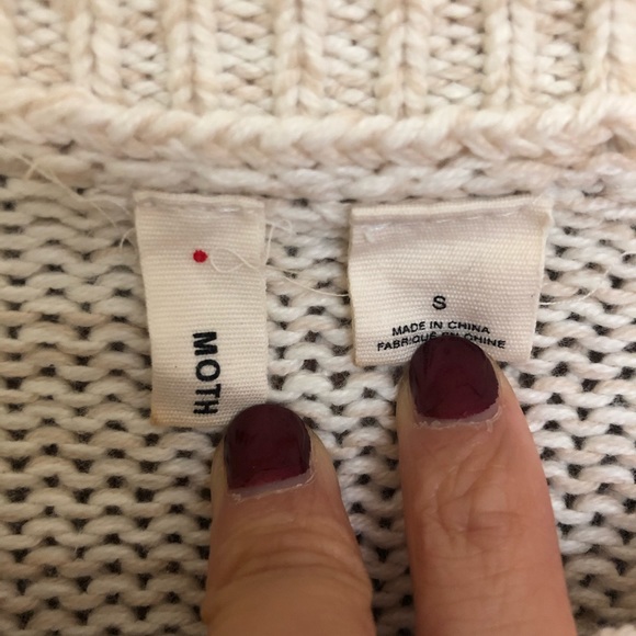 Anthropologie Moth Cotton Blend Candy Dot Pullover - Picture 4 of 5